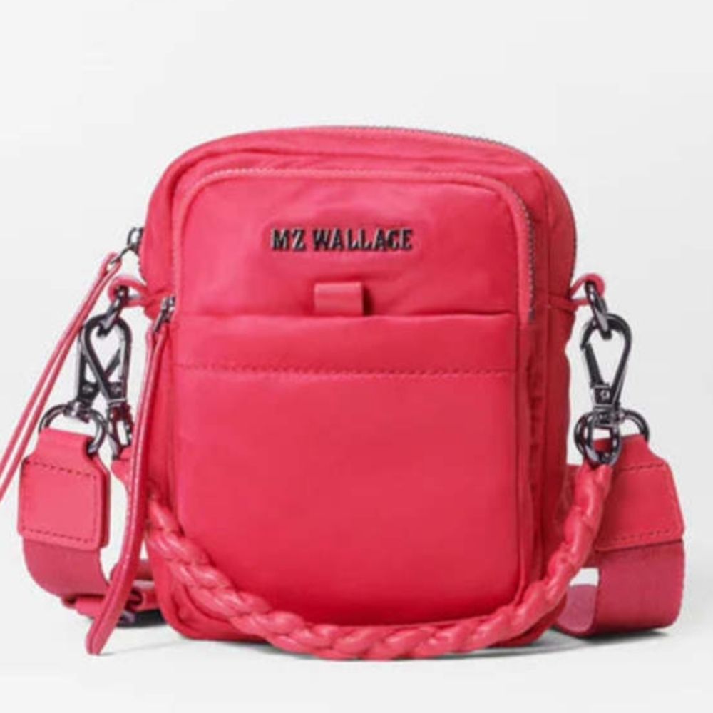 Stylish Red Quilted Crossbody Bag